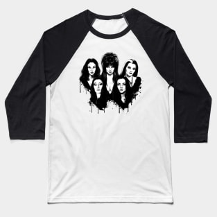 Goth Queens -  Vampira, Lily, Morticia Baseball T-Shirt